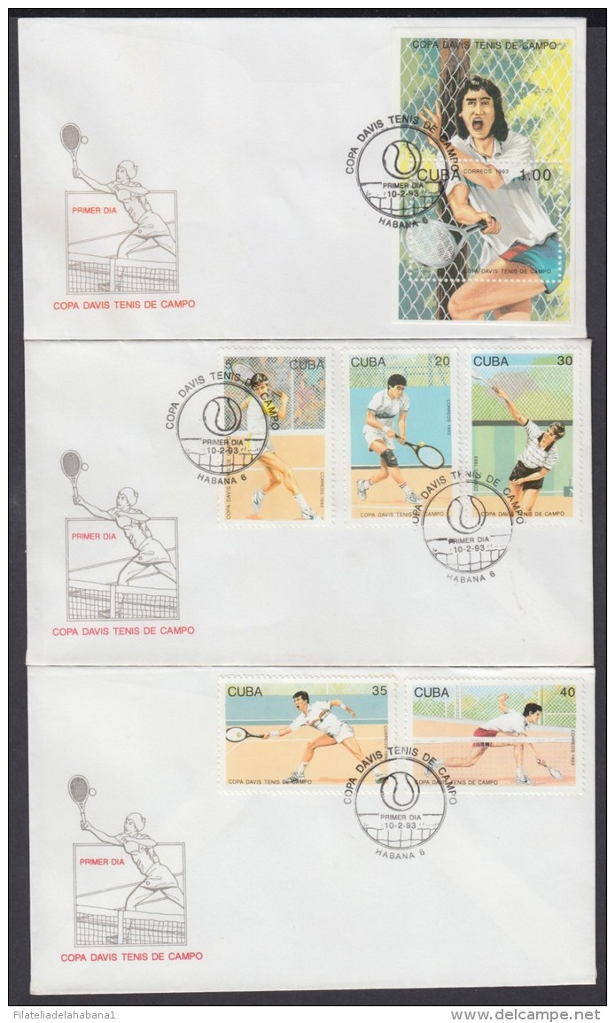 1993-FDC-27 CUBA 1993 FDC. COPA DAVIS, TENIS, TENNIS. - FDC