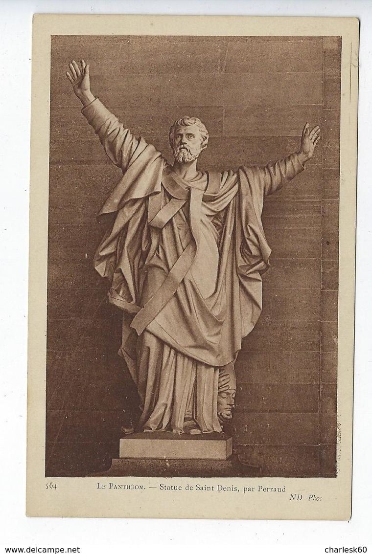 CPA Le Panthéon Statue De Saint Denis Par Perraud - Sculture