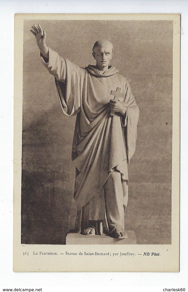 CPA Le Panthéon Statue De Saint Bernard Par Jouffroy - Sculture