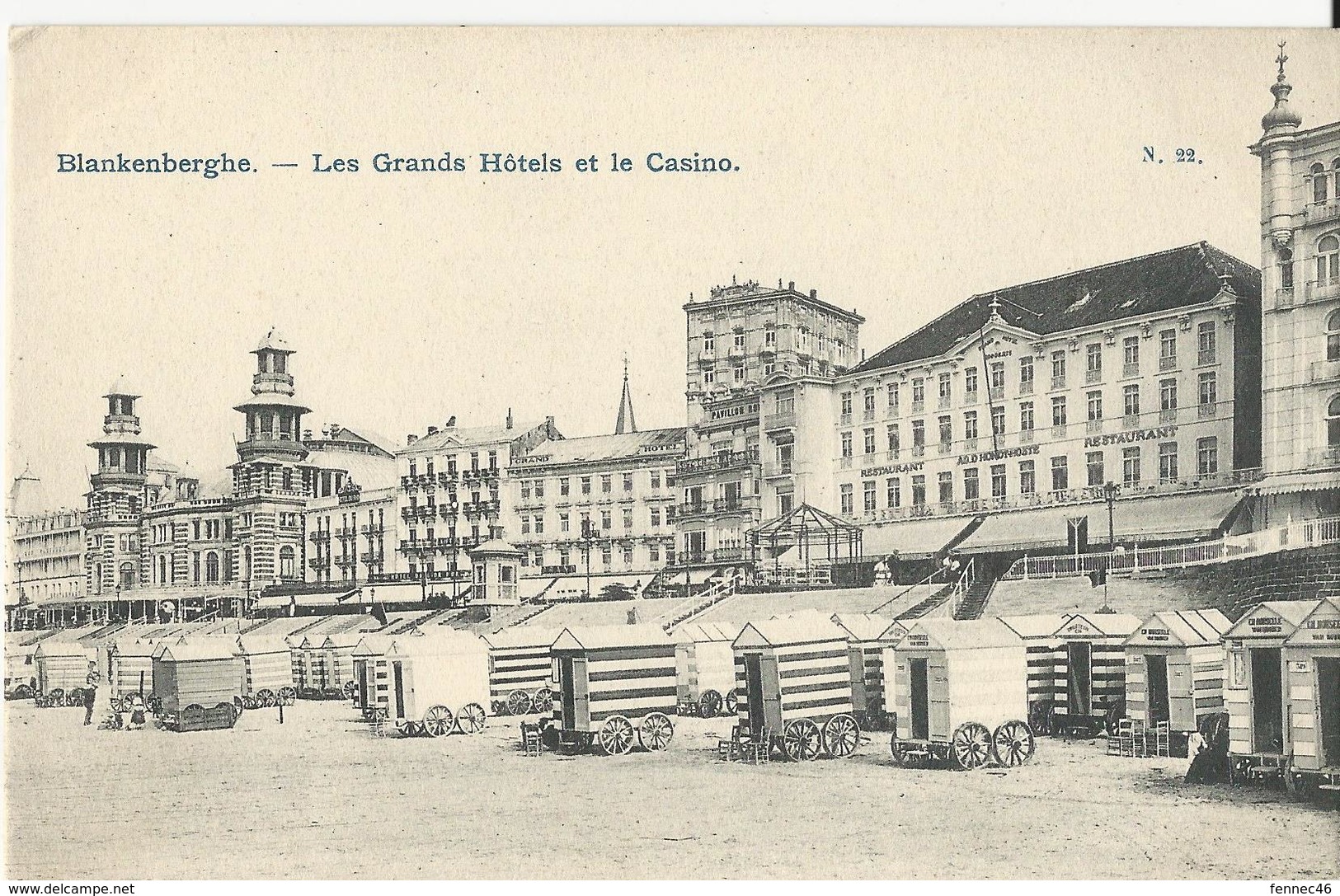 CPA - BLANKENBERGHE - Les Grands Hôtels Et La Casino - Roulottes De Plage (W91) - Blankenberge