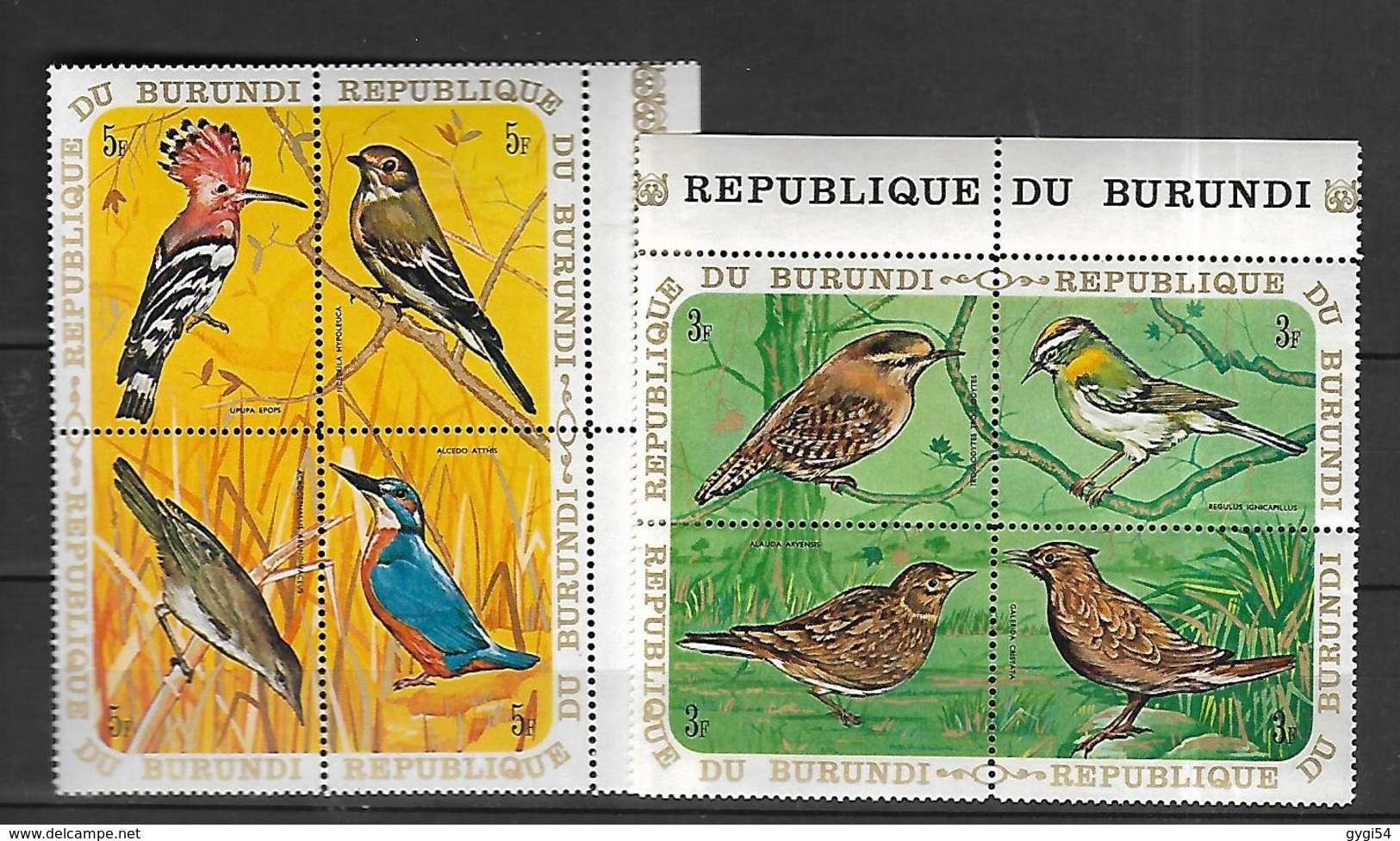 Burundi  Oiseaux 1970  Cat Yt   Lot  N** MNH - Neufs