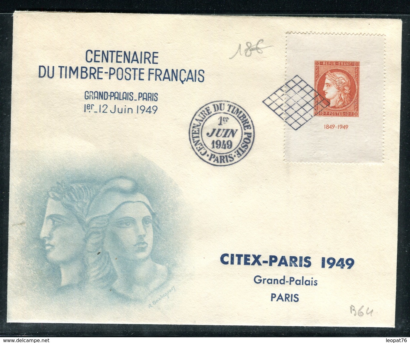 FDC Du Centenaire Du Timbre En 1949 , Citex  Cote 85€ - ....-1949