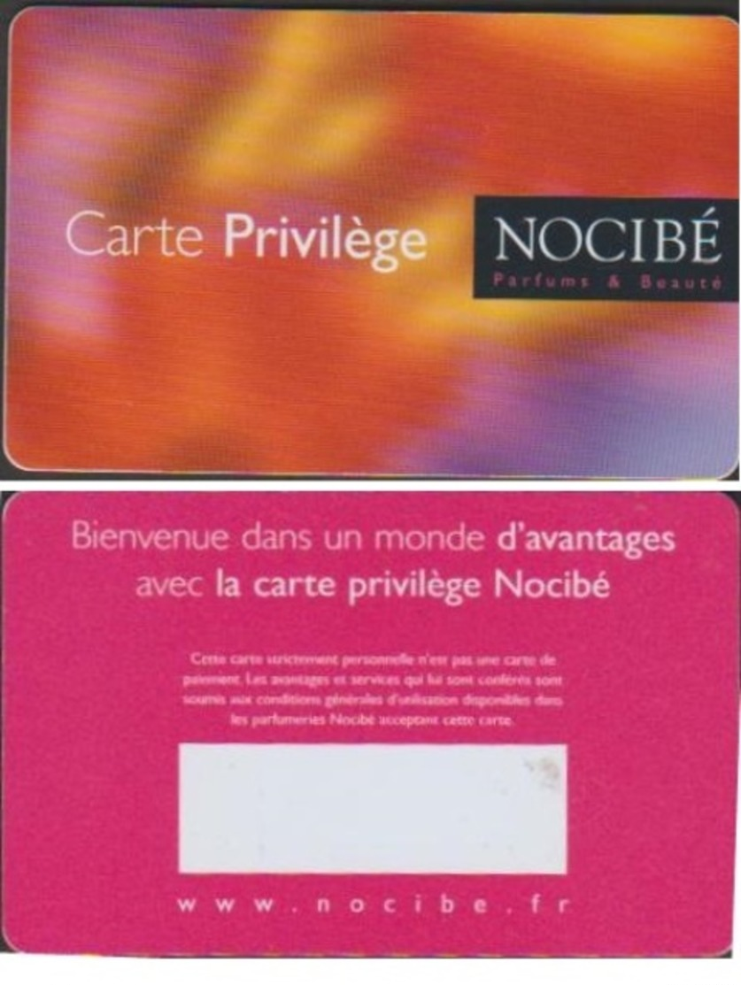 NOCIBE PARFUMS CARTE De FIDELITE NOMINAIVE NEUVE NON REMPLIE - Cartes De Fidélité Et Cadeau