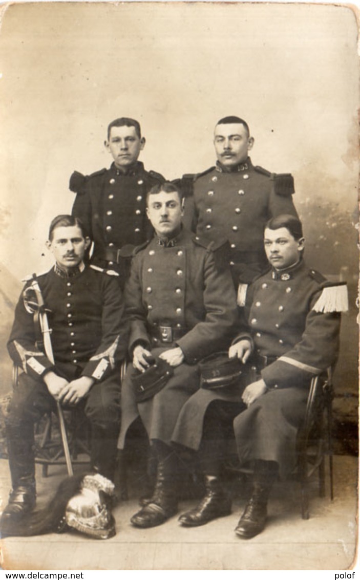 Carte Photo Non Localisée écrite A TOUL - - Groupe De Soldats - 1°- 12° - 153° - Correspondance Militaire  (107949) - Personnages