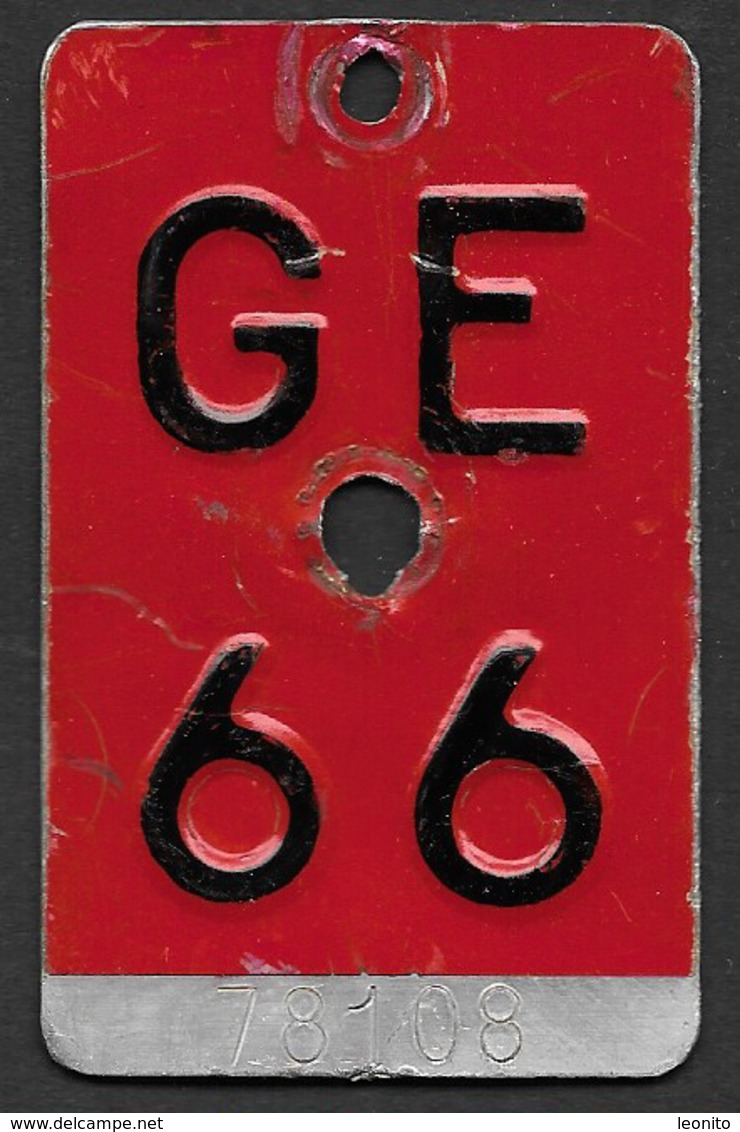 Velonummer Genf Genève GE 66 - Plaques D'immatriculation