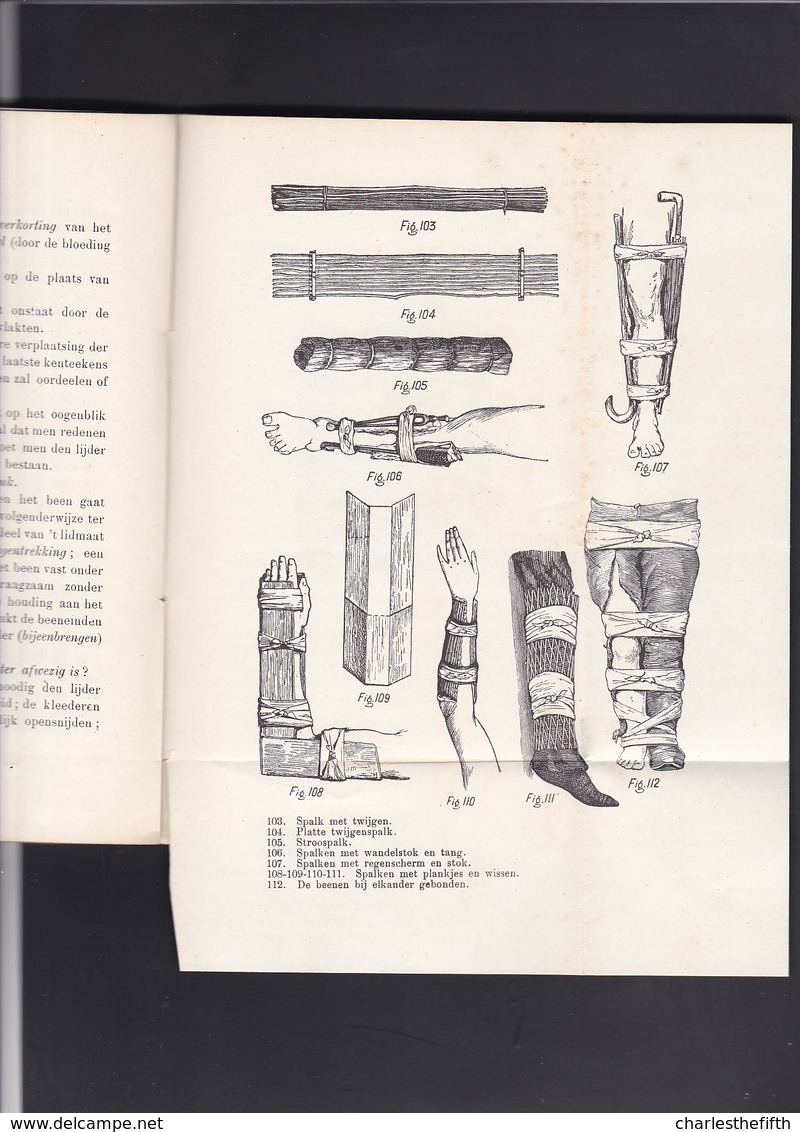 ZEER ZELDZAAM - 1909  ZAKBOEKJE VOOR VERPLEGERS ROOD KRUIS - 162 PAG. - VEEL ILLUSTRATIES - RED CROSS - Anciens