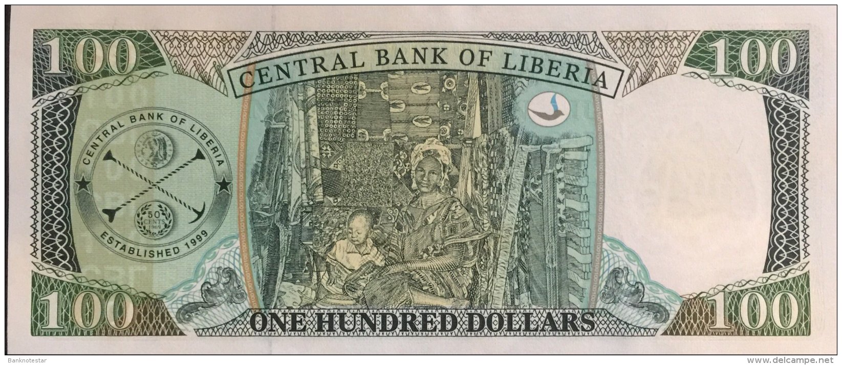 Liberia 100 Dollars, P-30a (2003) - UNC - Liberia