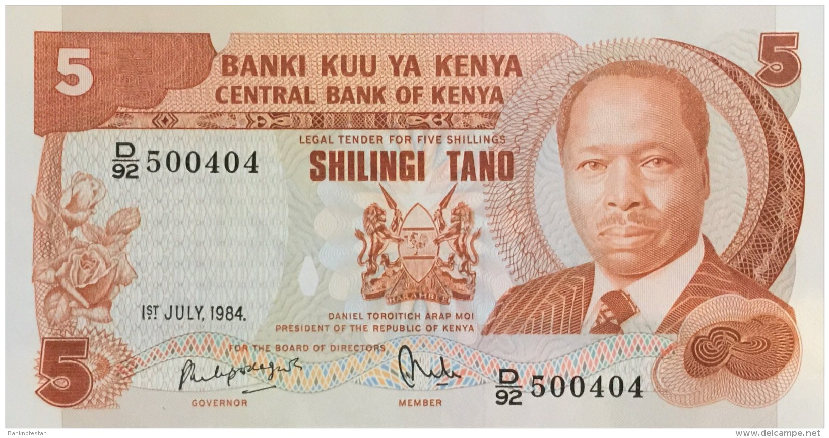 Kenya 5 Shillings, P-19c (1.7.1984) - UNC - Kenia