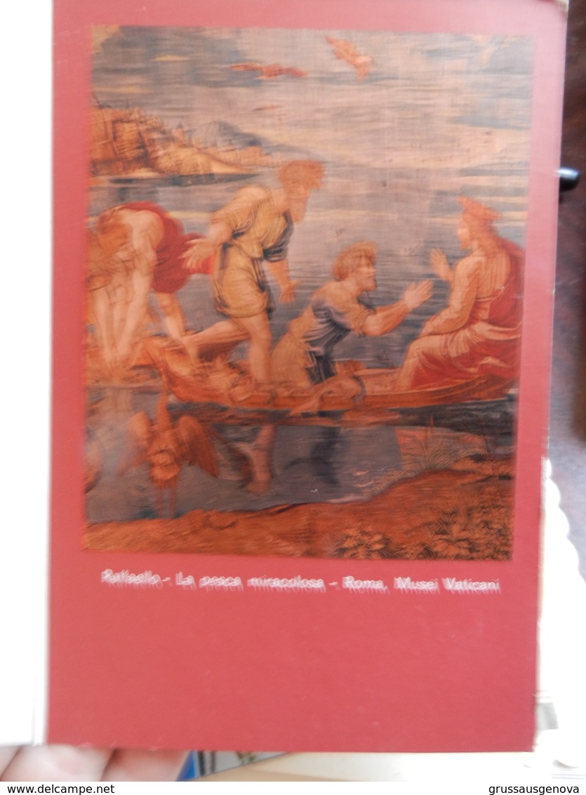 7a) ITALIA NAVIGAZIONE ROMA MUSEI VATICANI RAFFAELLO PESCA MIRACOLOSA INCISIONE SU RAME 10X 11,5 Cm ENTRO VEDI FOTO - Altri & Non Classificati