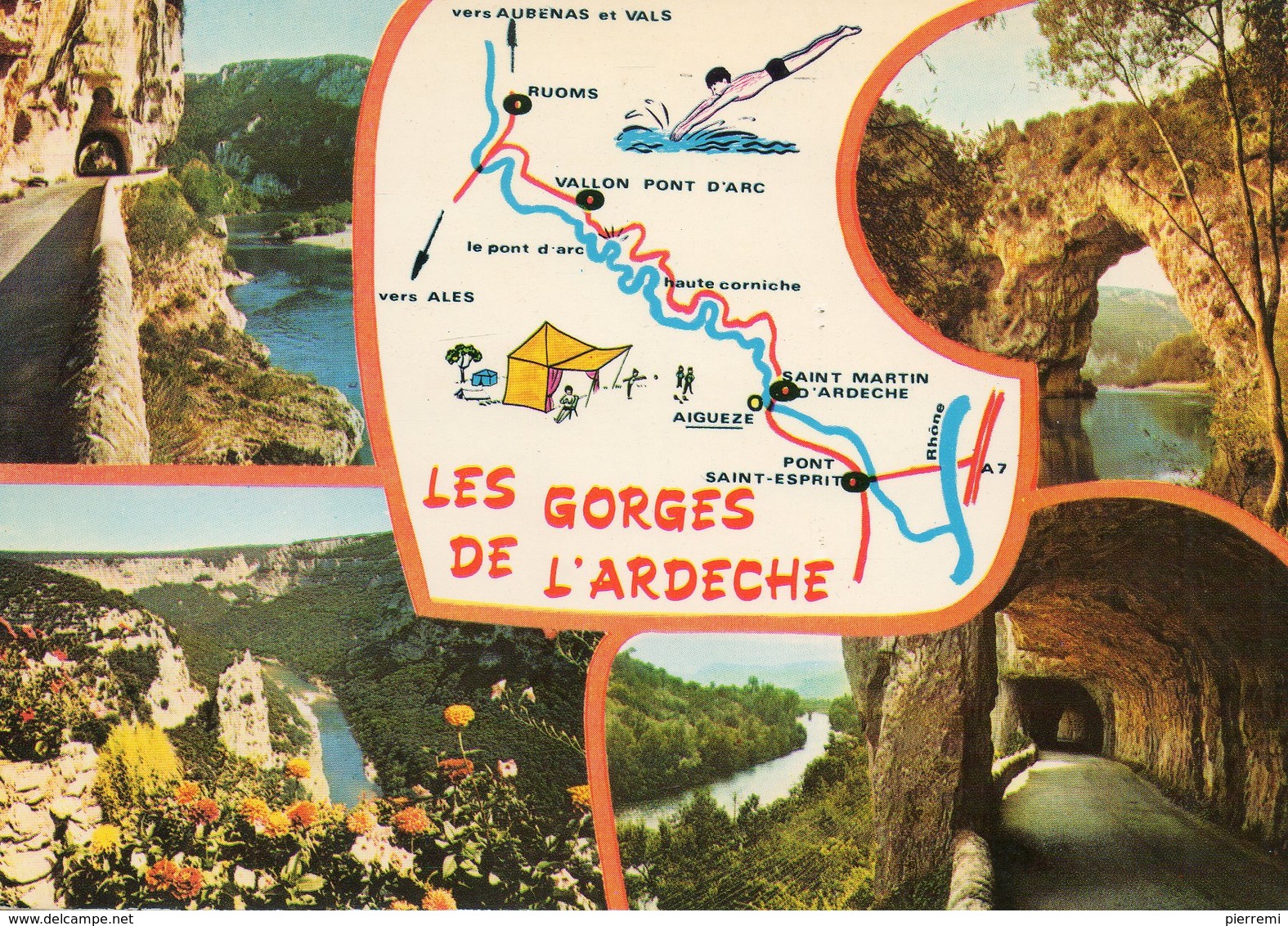 LES GORGES DE L ARDECHE...edit   Cellard - Cartes Géographiques