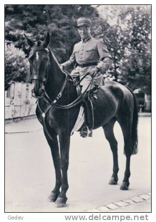 Armée Suisse, Lausanne, Général Henri Guisan à Cheval (1371) - Guerra 1939-45