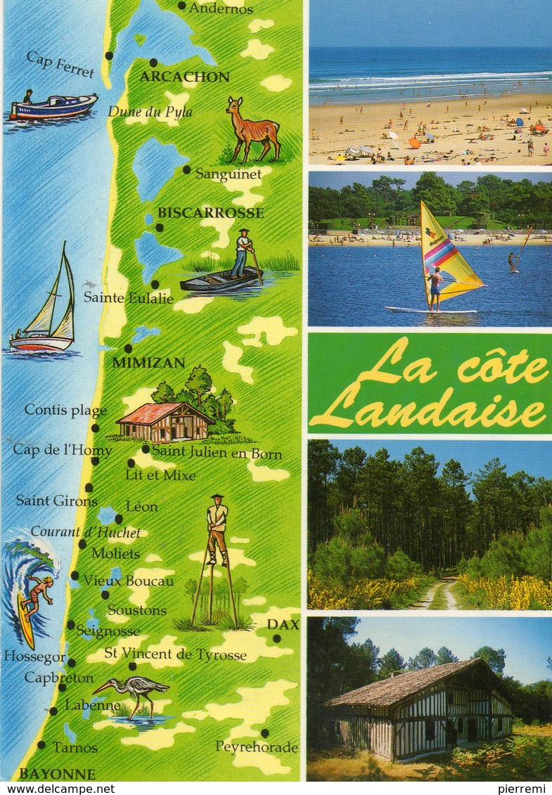 La Cote Landaise   Edit Lavielle - Cartes Géographiques