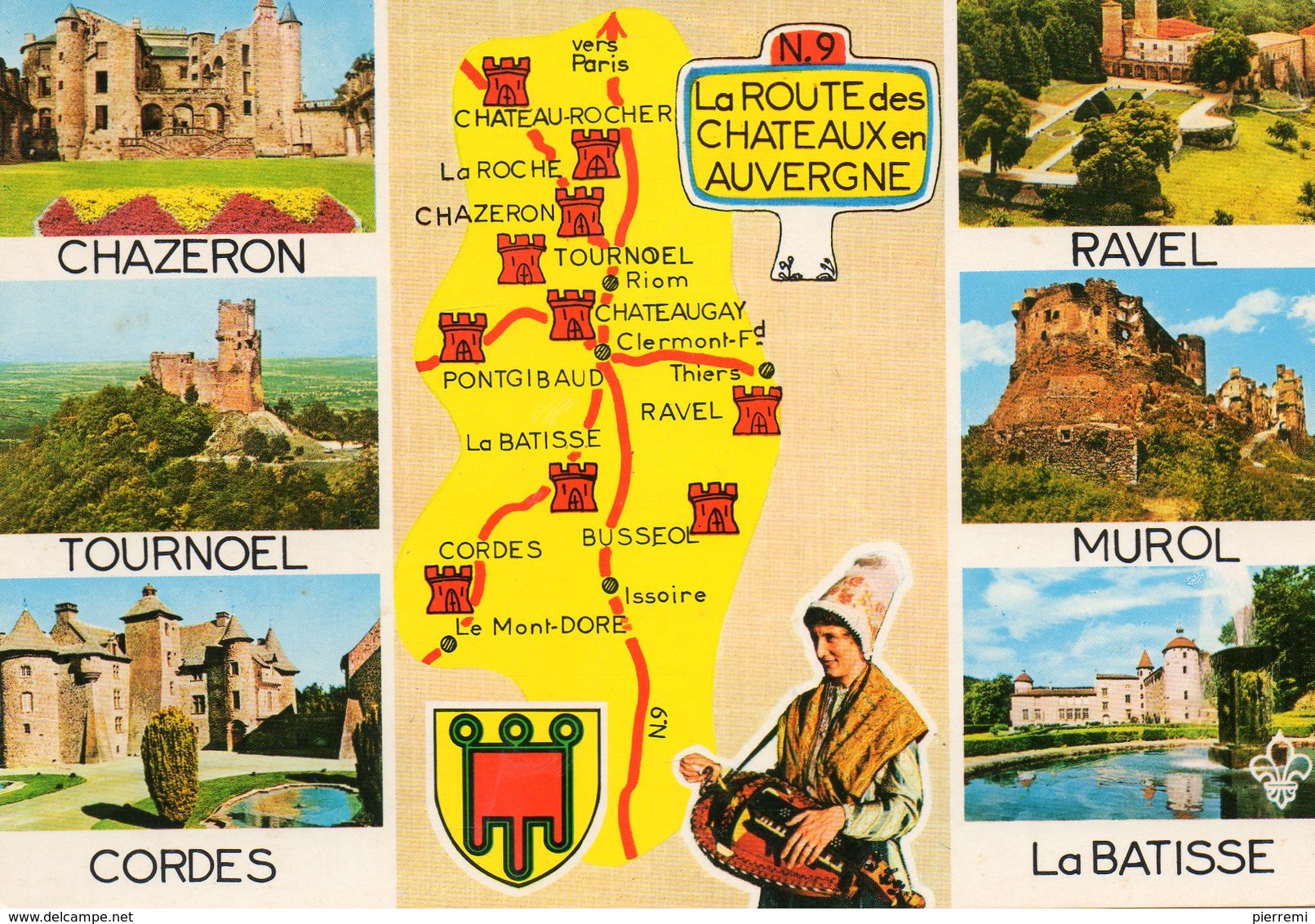 La Route Des Chateaux En Auvergne..edit   DU LYS - Landkarten