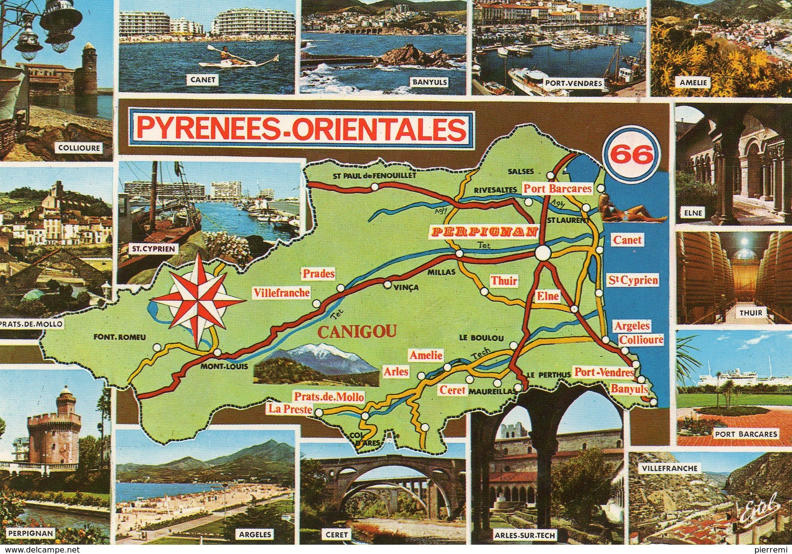 Pyrenees Orientales....  Edit   Estel - Cartes Géographiques