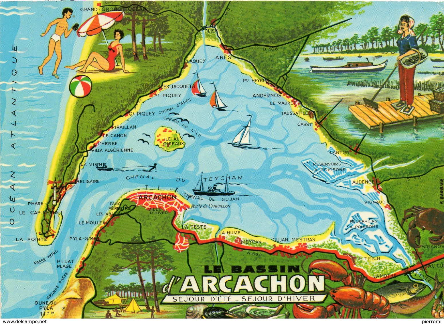 Le Bassin D Arcachon...  Edit Chatagneau - Landkarten