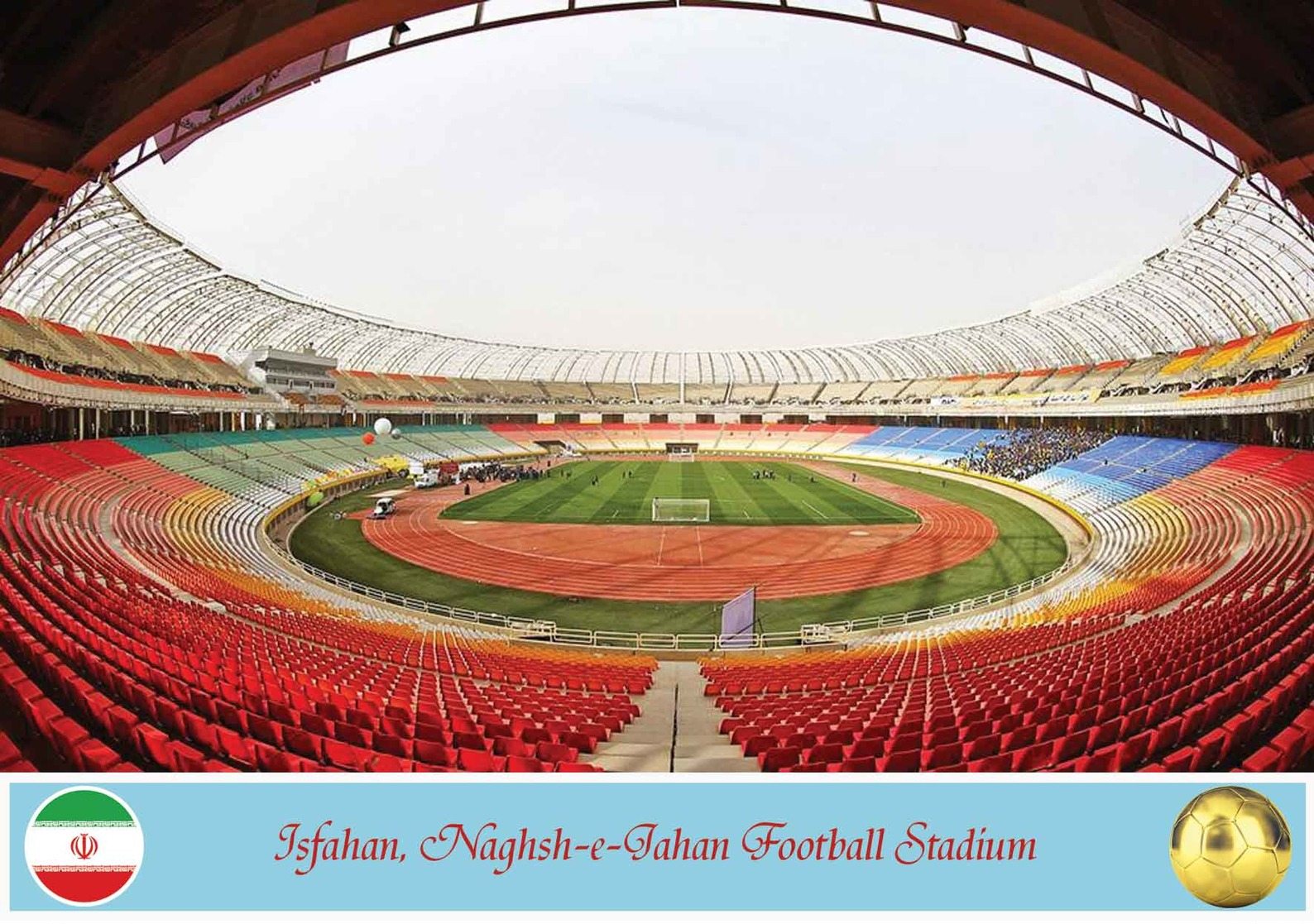 Iran Postcard, Isfahan, Naghshe-e-Jahan Football Stadium, Soccer Stadium - Voetbal