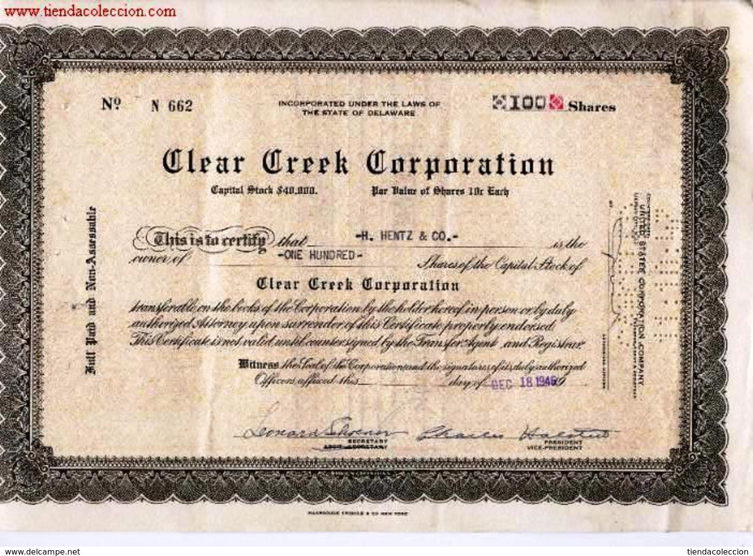 Clear Creek Corporation. - A - C