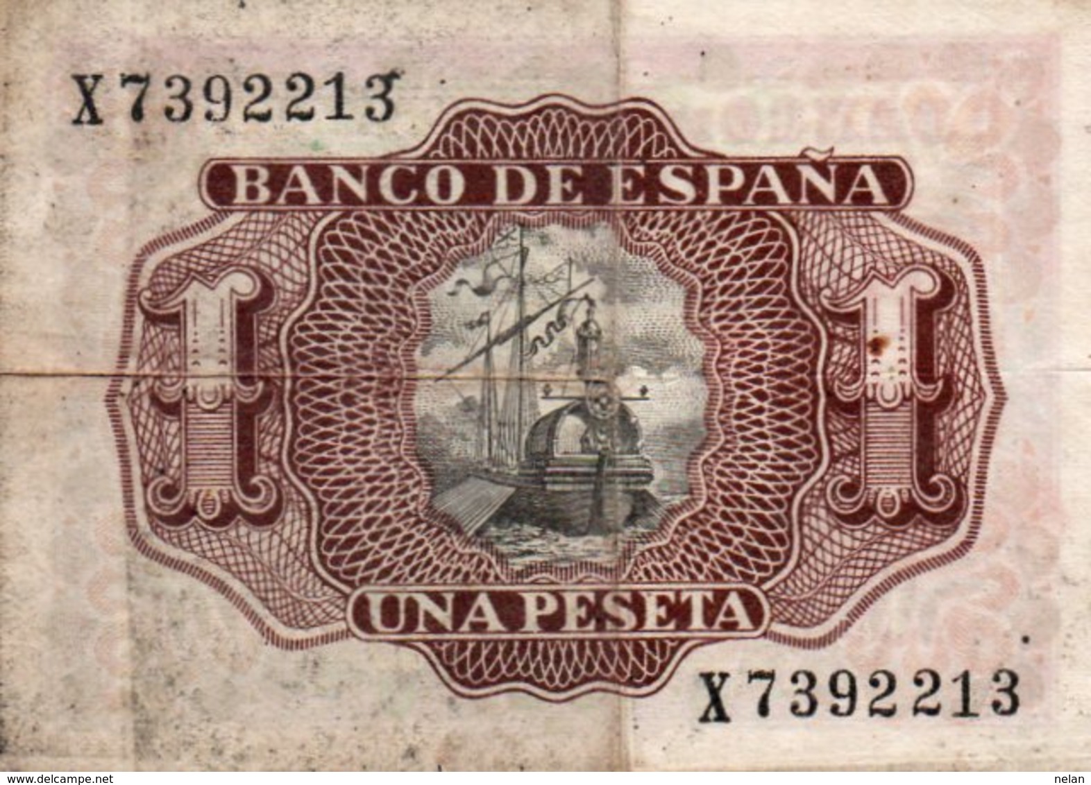 SPAGNA-ESPANA-1 PESETA 1953 P-144 - 1-2 Pesetas