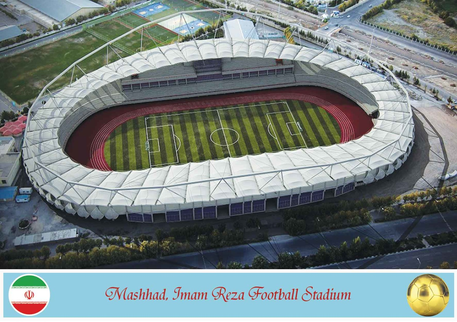 Iran Postcard, Mashhad, Imam Reza Football Stadium, Soccer Stadium - Soccer