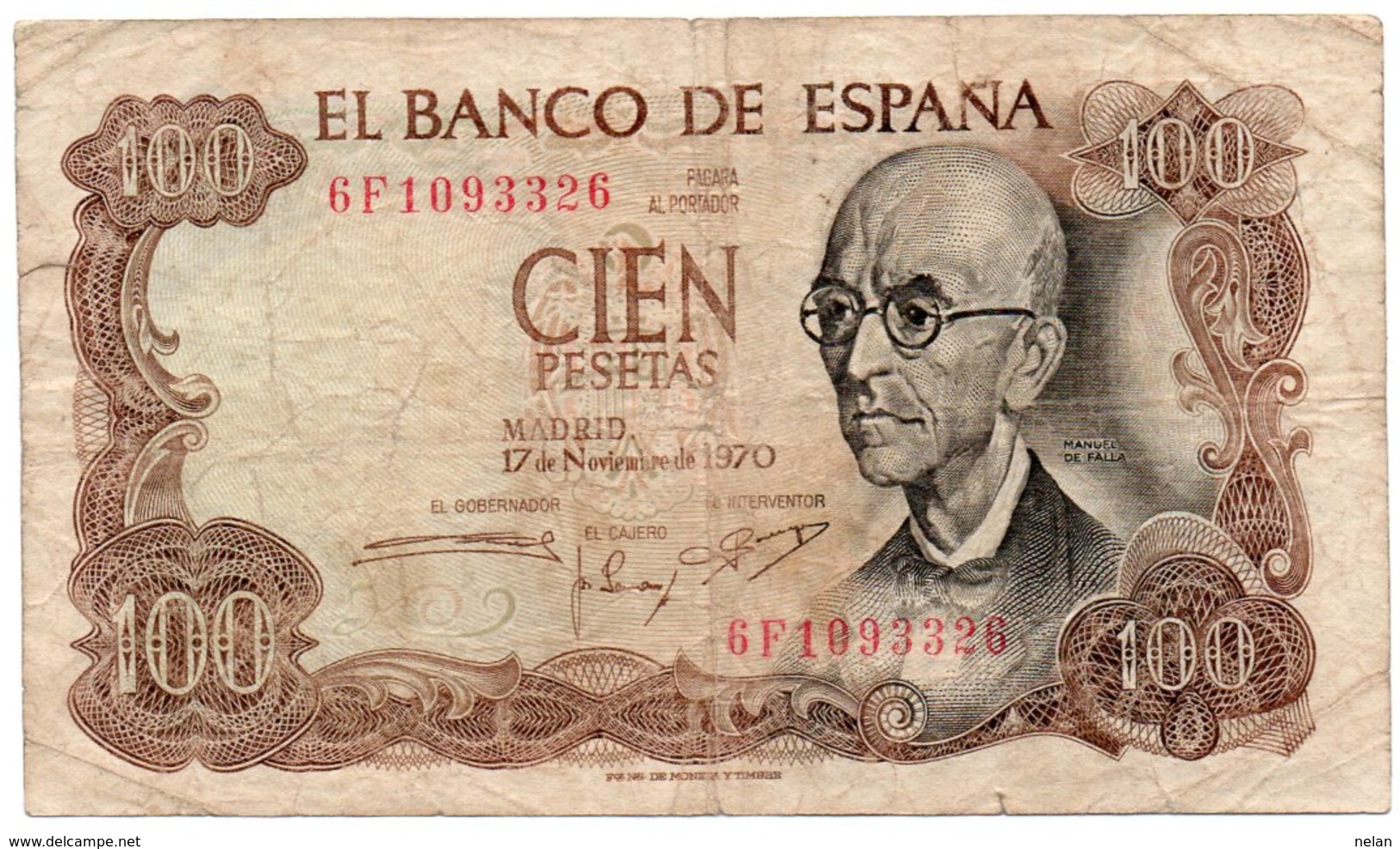 SPAGNA-ESPANA-100 PESETAS 1970  P-152 - 100 Pesetas