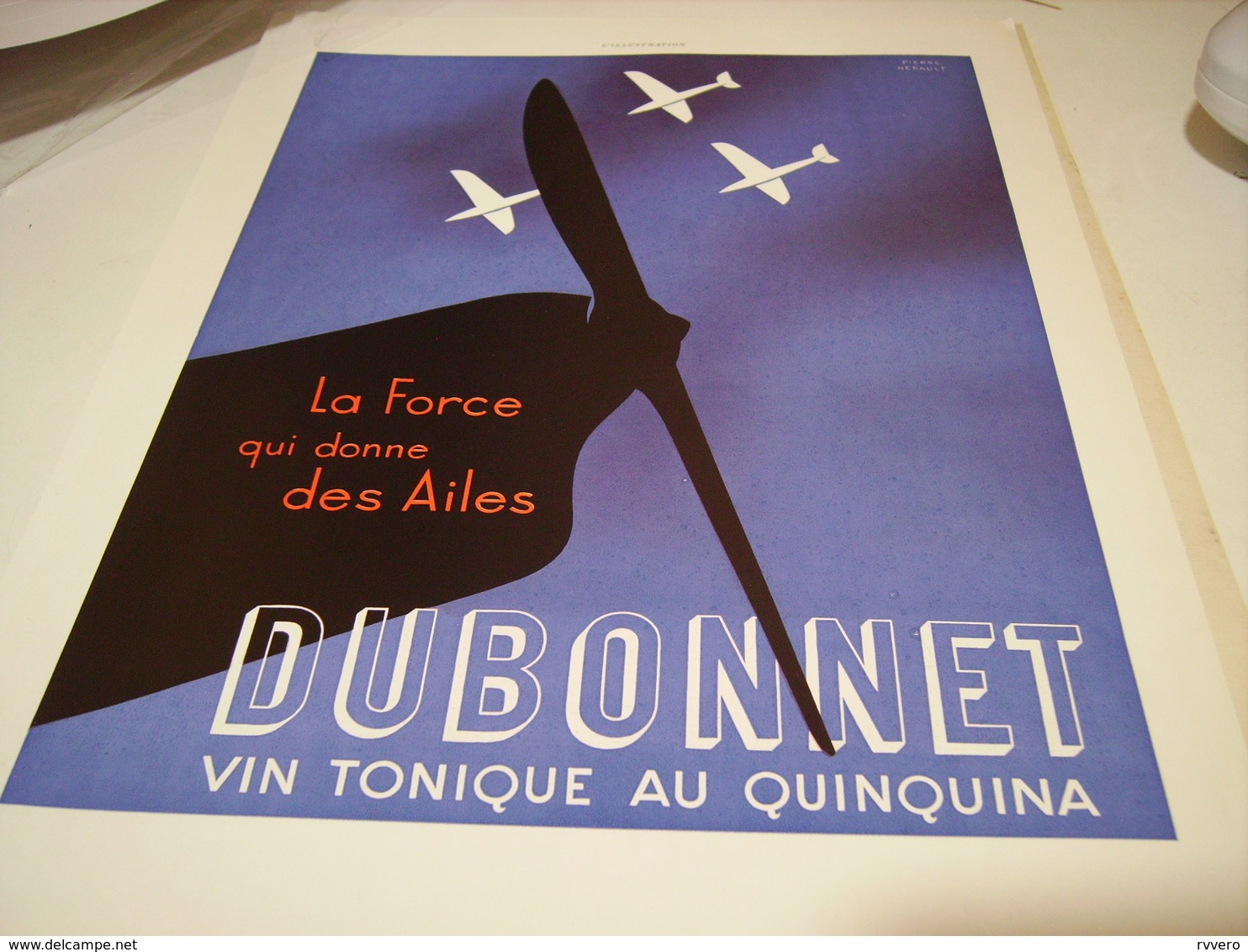 ANCIENNE PUBLICITE VIN TONIQUE DUBONNET LA FORCES 1938 - Alcools