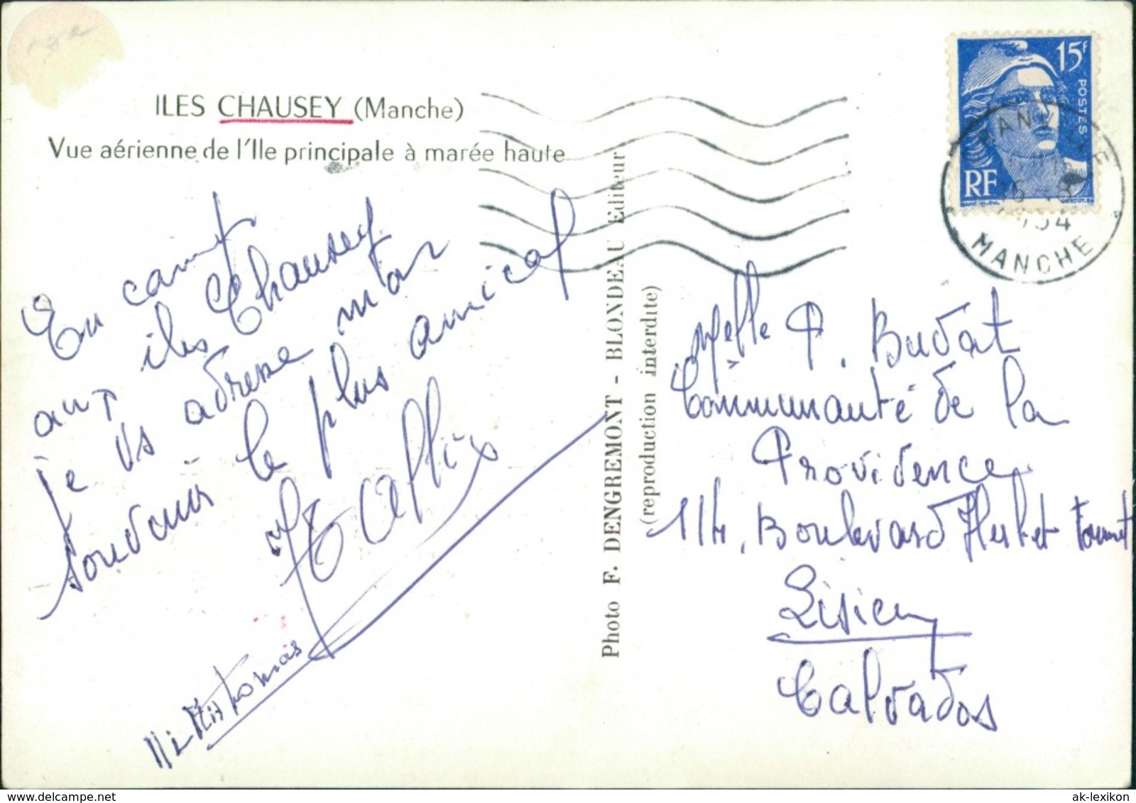 Granville Îles Chausey: Vue Aérienne De L'Ile Principale à Marée Haute  1954 - Other & Unclassified