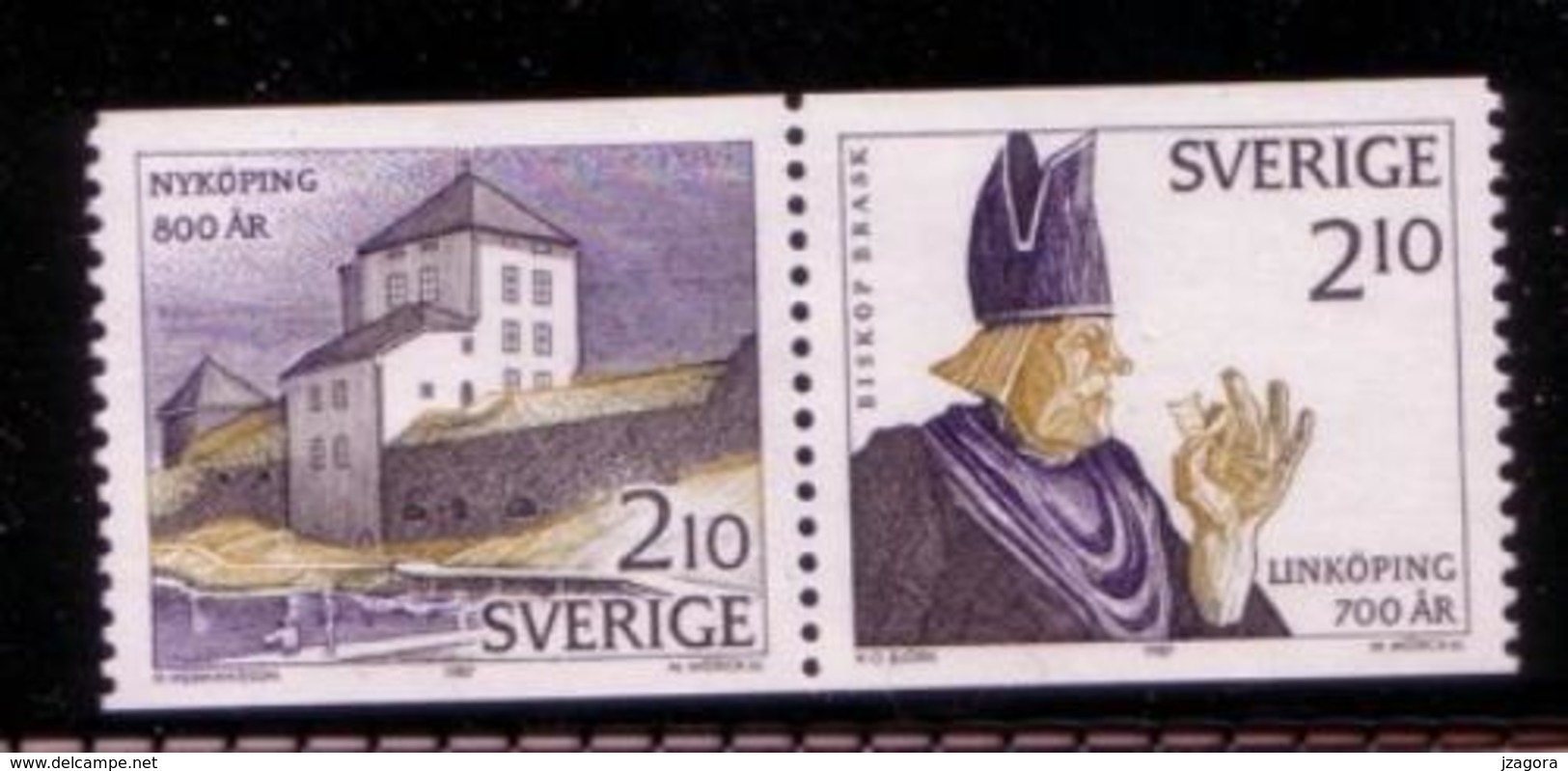700 ANNIV. ENKÖPING CITY SWEDEN  SCHWEDEN 1987 MNH Architecture Castle Religion Architektur Schloss Château MI 1442 1441 - Châteaux