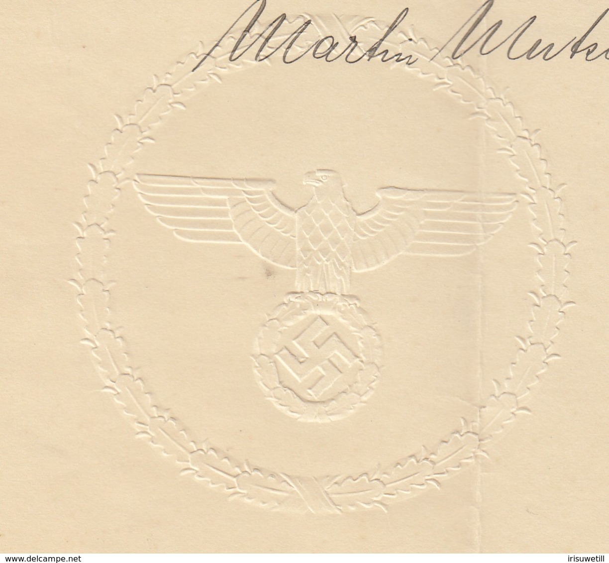 Dokument Autogramm Martin Mutschmann / Der Hitler Sachsens - Guerra 1939-45