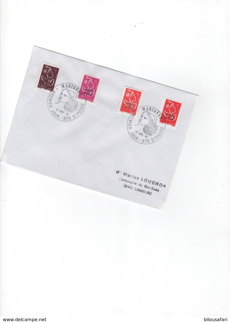 St.Pierre Et Miquelon >   L  & Doc 3 PLIS   N°829/39-  MARIANNE 12 JANVIER 2005 - Covers & Documents