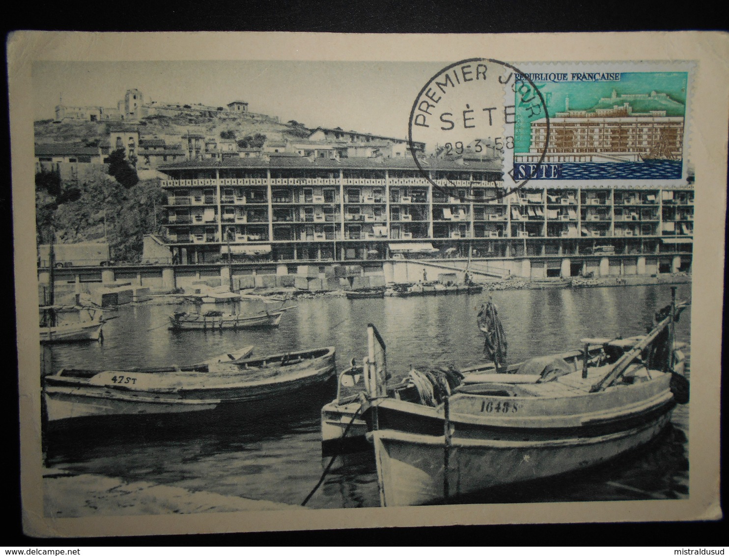 France Fdc Carte De Sete 1958 - 1950-1959