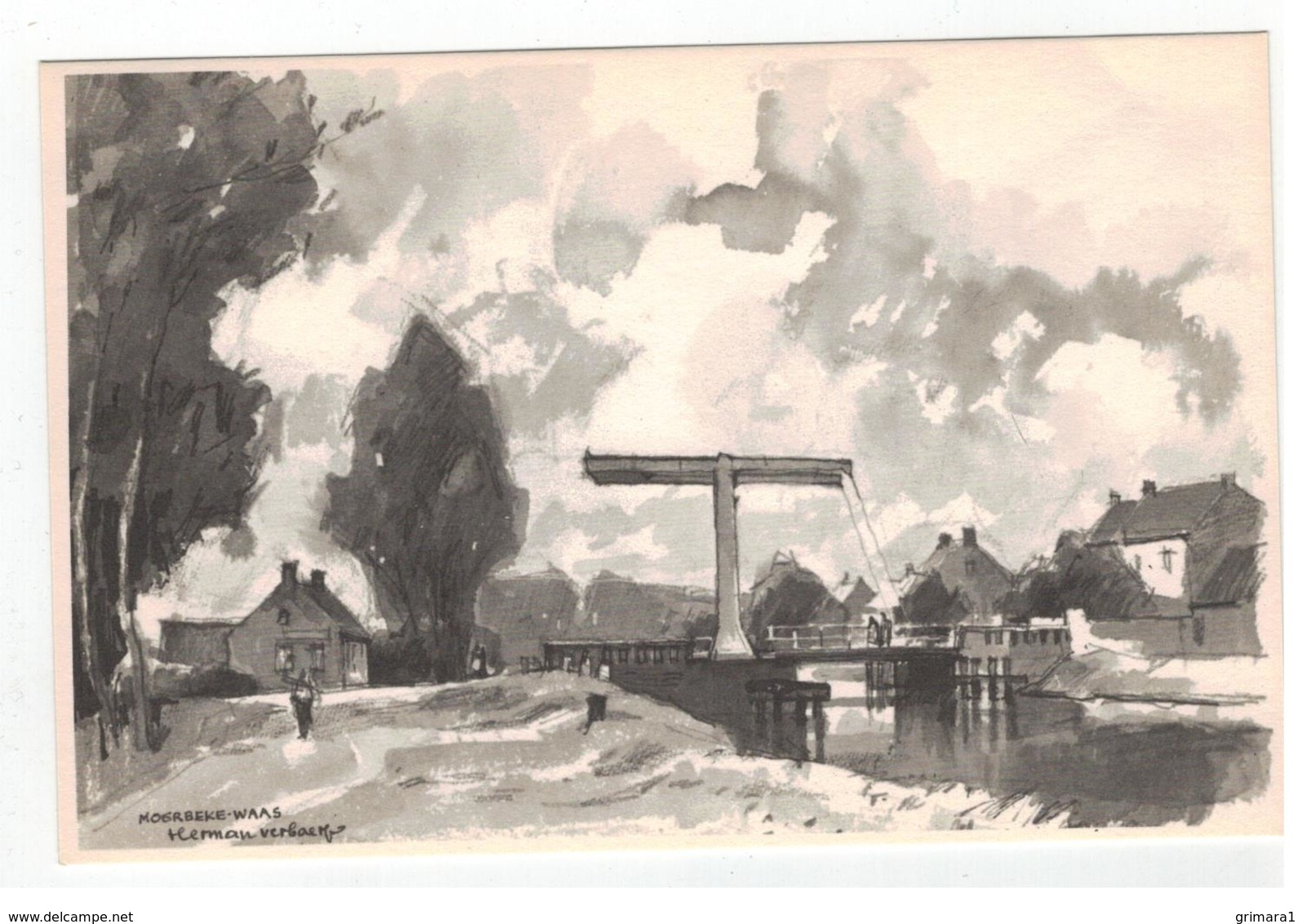 Moerbeke-Waas  Brug  Verbaere Herman   18x11,5cm - Mörbeke-Waas