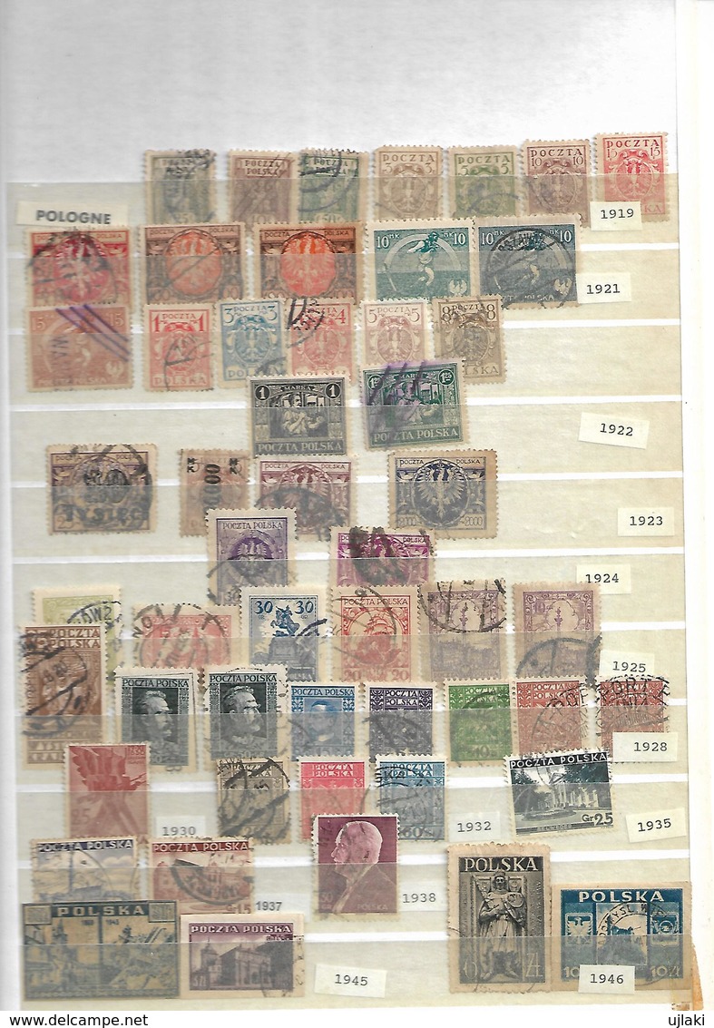 POLOGNE:  Collection De 495 TP Oblit. : Ttes époques: 1914...1989 - Collections