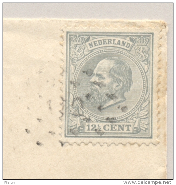 Nederland - 1891 - 12,5 Cent Willem III Met Puntstempel 122 En KR Winschoten Naar Obersdorf / Deutschland - Briefe U. Dokumente