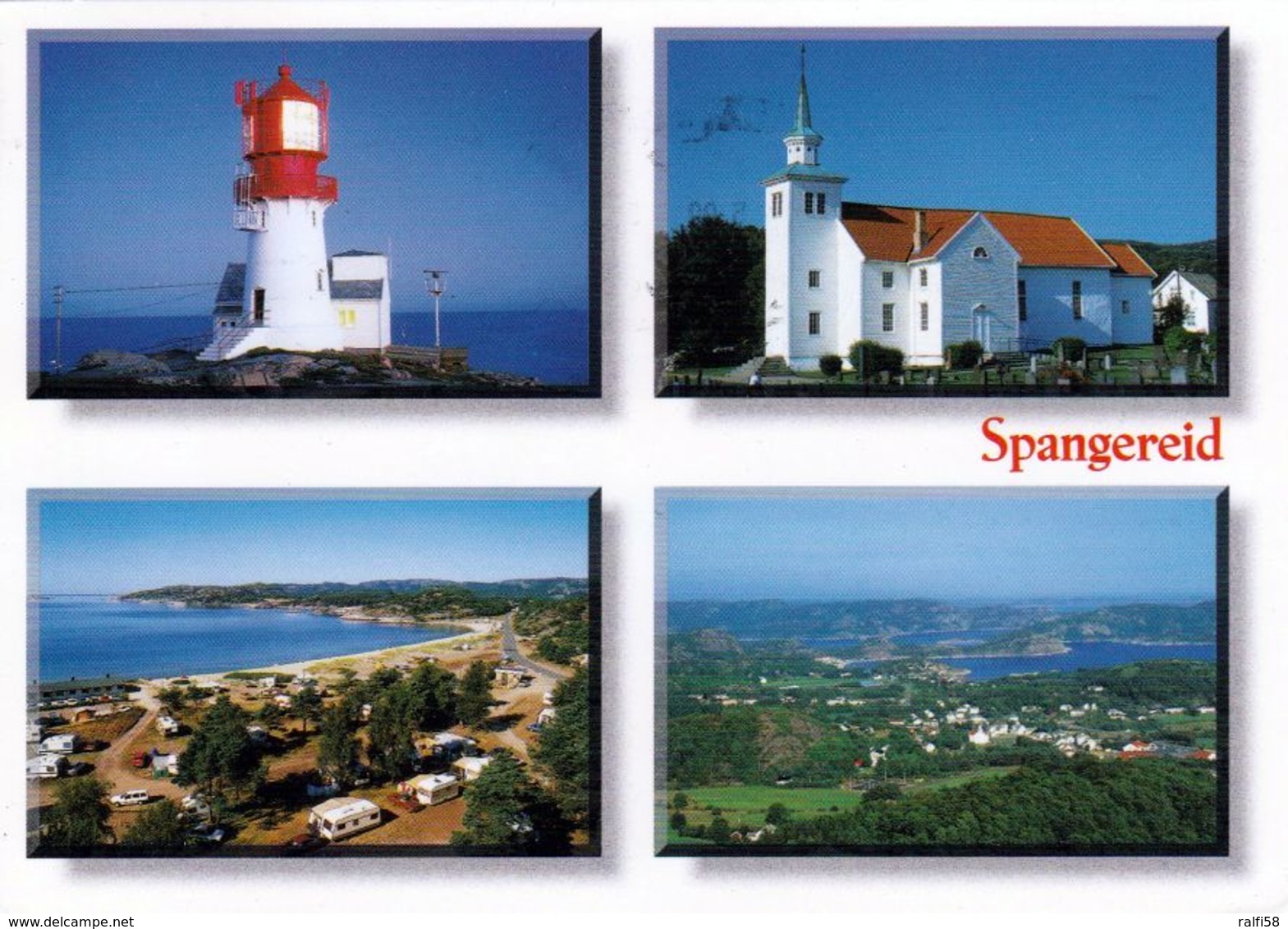 1 AK Norwegen * Spangereid Mit Der Kirche Und Dem Lindesnes Fyr - Norwegens ältester Leuchtturm Auf Dem Festland - Norwegen