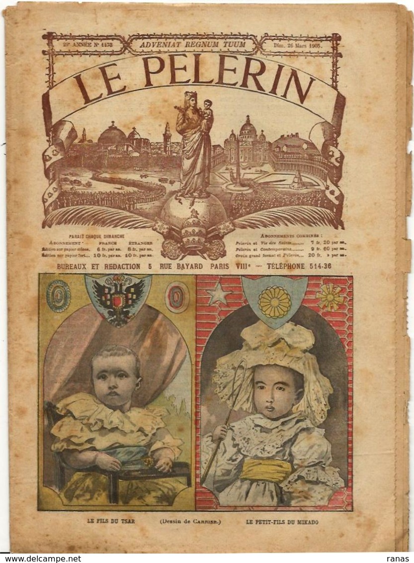 Russie Russia Japon Satirique Revue Le Pélerin N° 1473 De 1905 Montgolfière Grévistes De BREST - Other & Unclassified