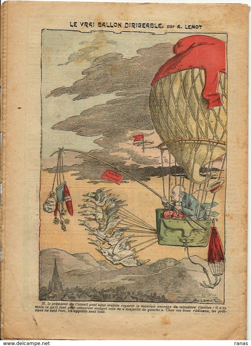 Russie Russia Japon Satirique Revue Le Pélerin N° 1473 De 1905 Montgolfière Grévistes De BREST - Other & Unclassified