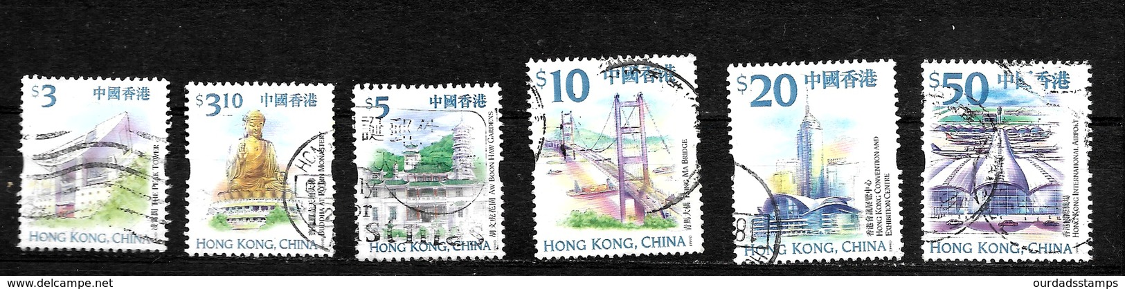 Hong Kong QEII 1999 Hong Kong Landmarks, Selection To $50 Used (6729) - Used Stamps