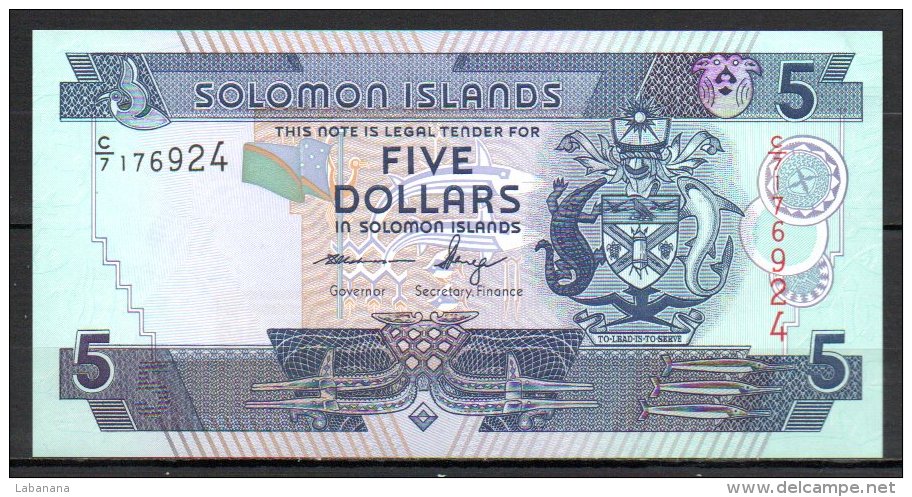 558-Salomons Billet De 5 Dollars 1997 C7 - Salomonseilanden