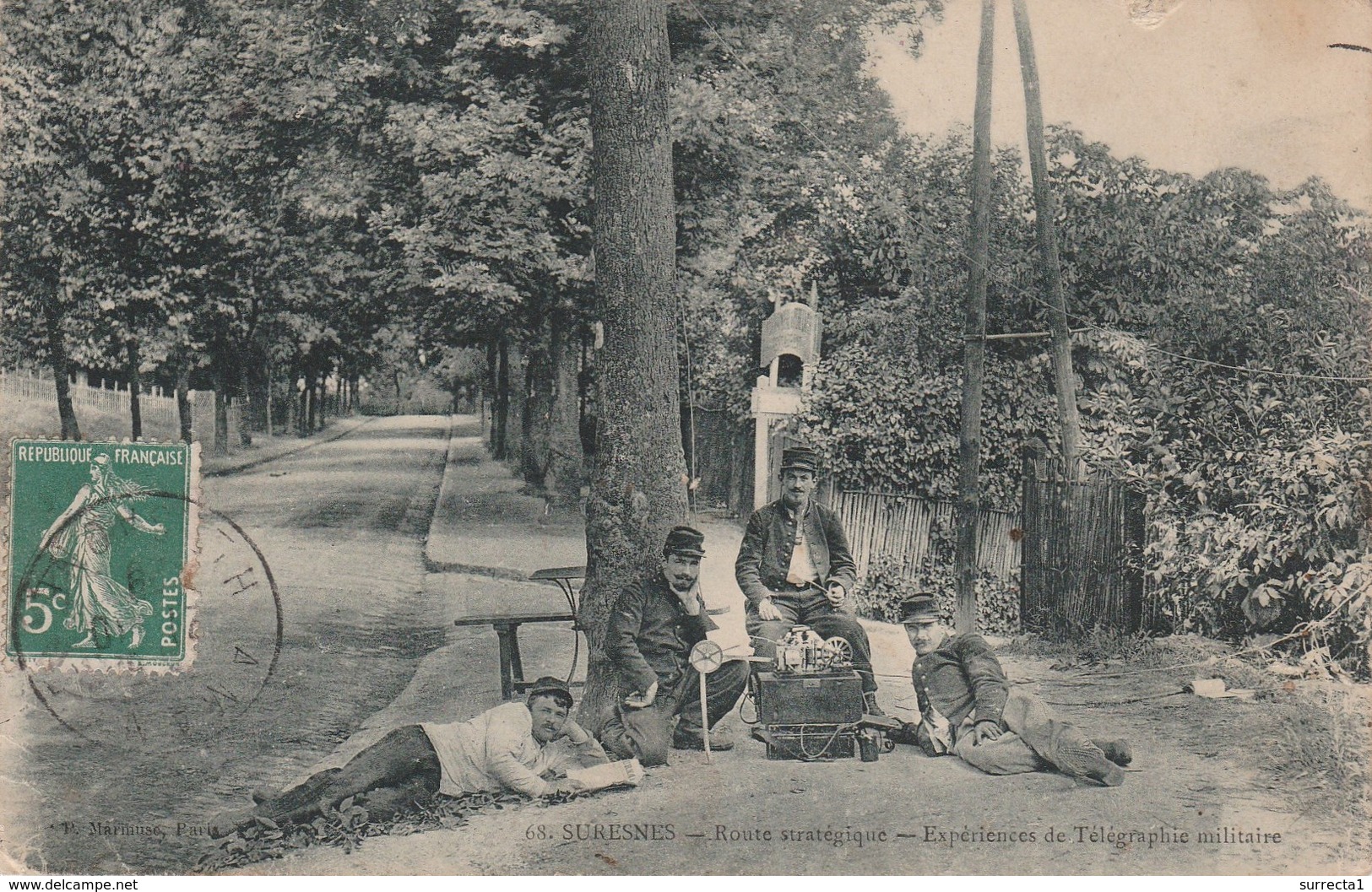 CPA 1919 Suresnes 92 / Télégraphe Militaire - Radio's