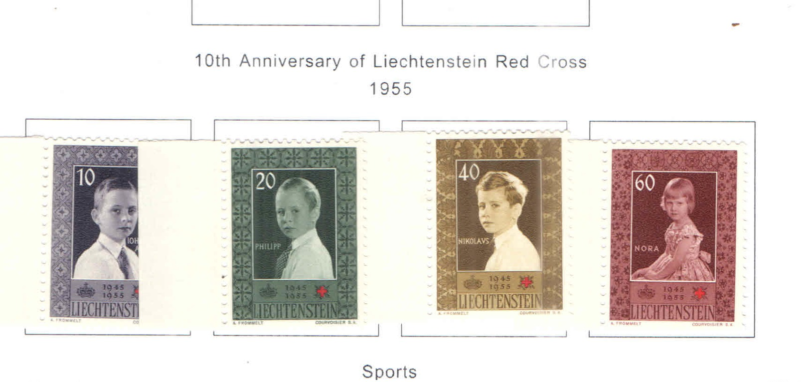 Liechtenstein PO 1955 10 Ann.Red Cross  Scott.293/296+ See Scan On Scott.Page - Neufs