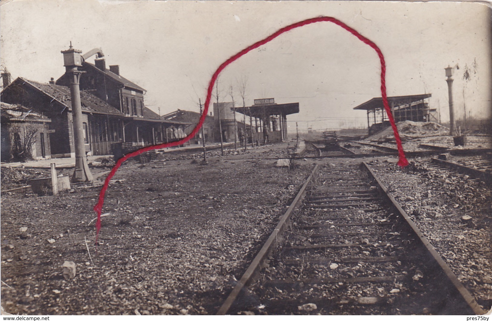 Chaulnes Bahnhof Gare  Carte Photo Allemande - Altri & Non Classificati