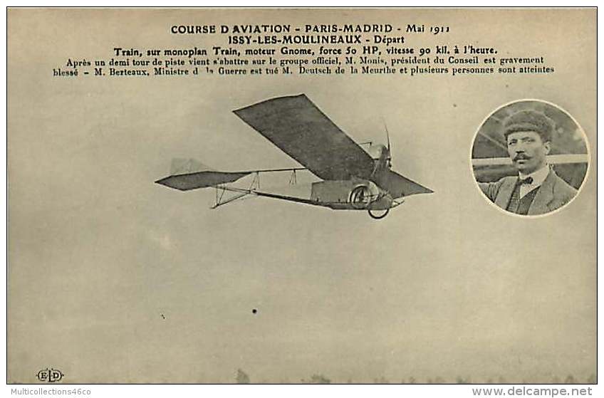 020818 - AVIATION COURSE PARIS MADRID ISSY LES MOULINEAUX Départ TRAIN  Accident MONIS Catastrophe Aérienne Tué - Ongevalen