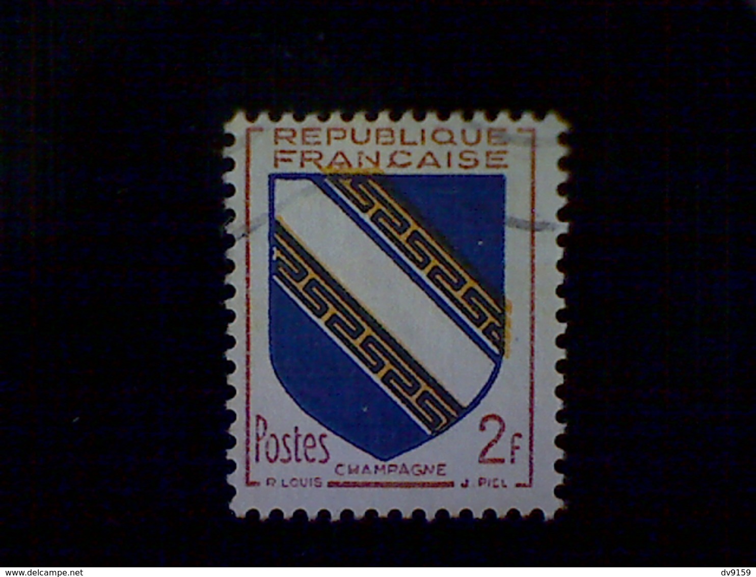 France, Scott #698, Used (o), 1953, Coat Of Arms Series, Arms Of Champagne, 2frs, Brown, Blue, And Yellow - Used Stamps