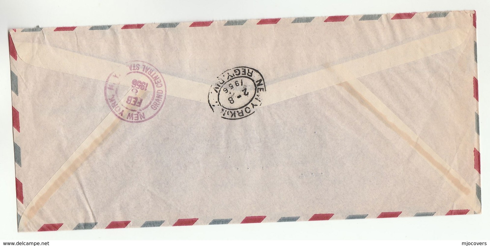 1956 Registered EL SALVADOR To UN NY USA Cover Airmail  United Nations Stamps - El Salvador