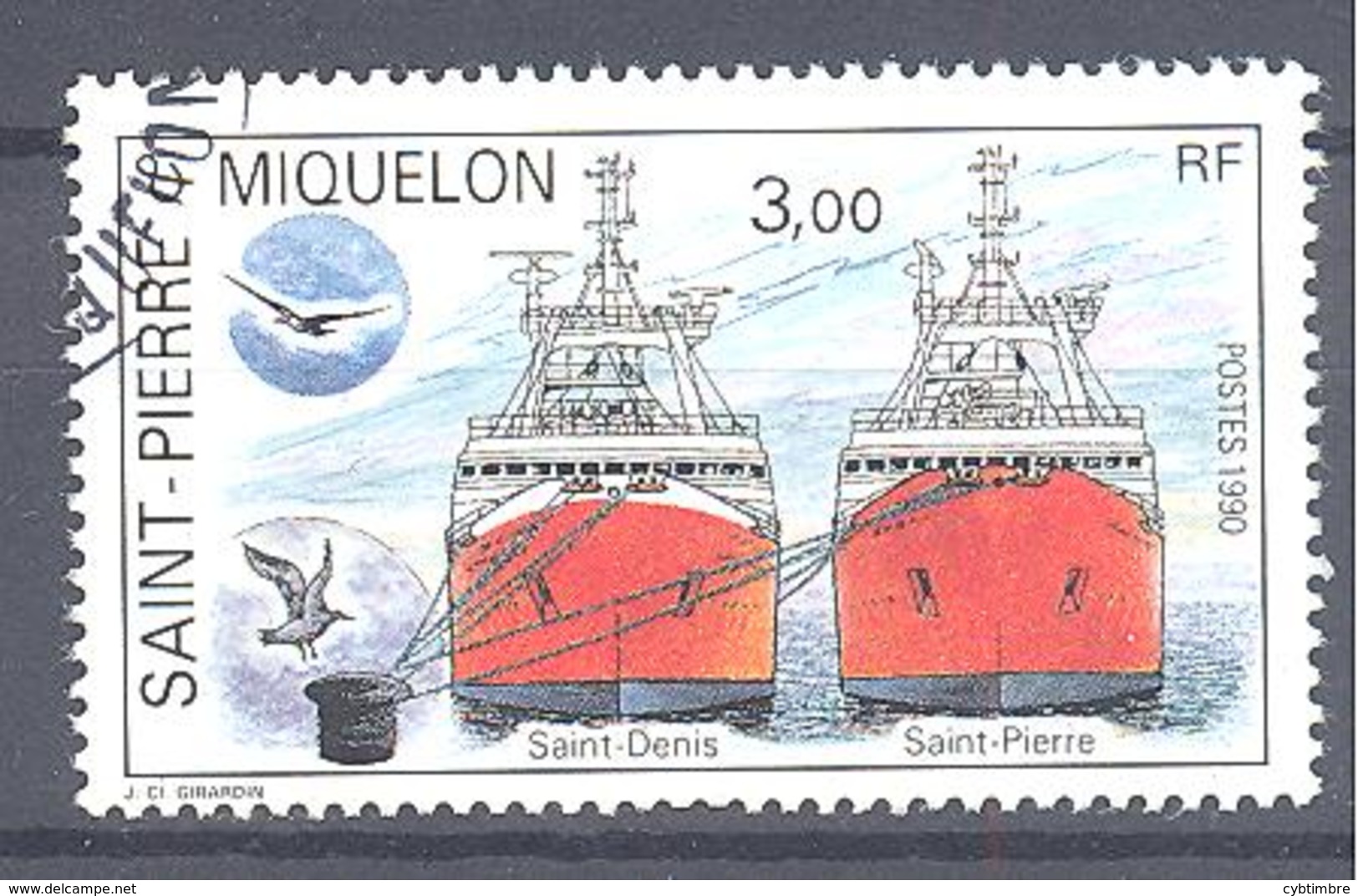 Saint Pierre Et Miquelon: Yvert N° 528° ; Bateau - Gebruikt