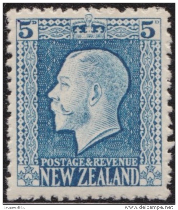 NZ    .     SG   .   424     .    1921-22     .     Single Lined  N.Z. And Star    .    *    .   Mint-hinged - Neufs