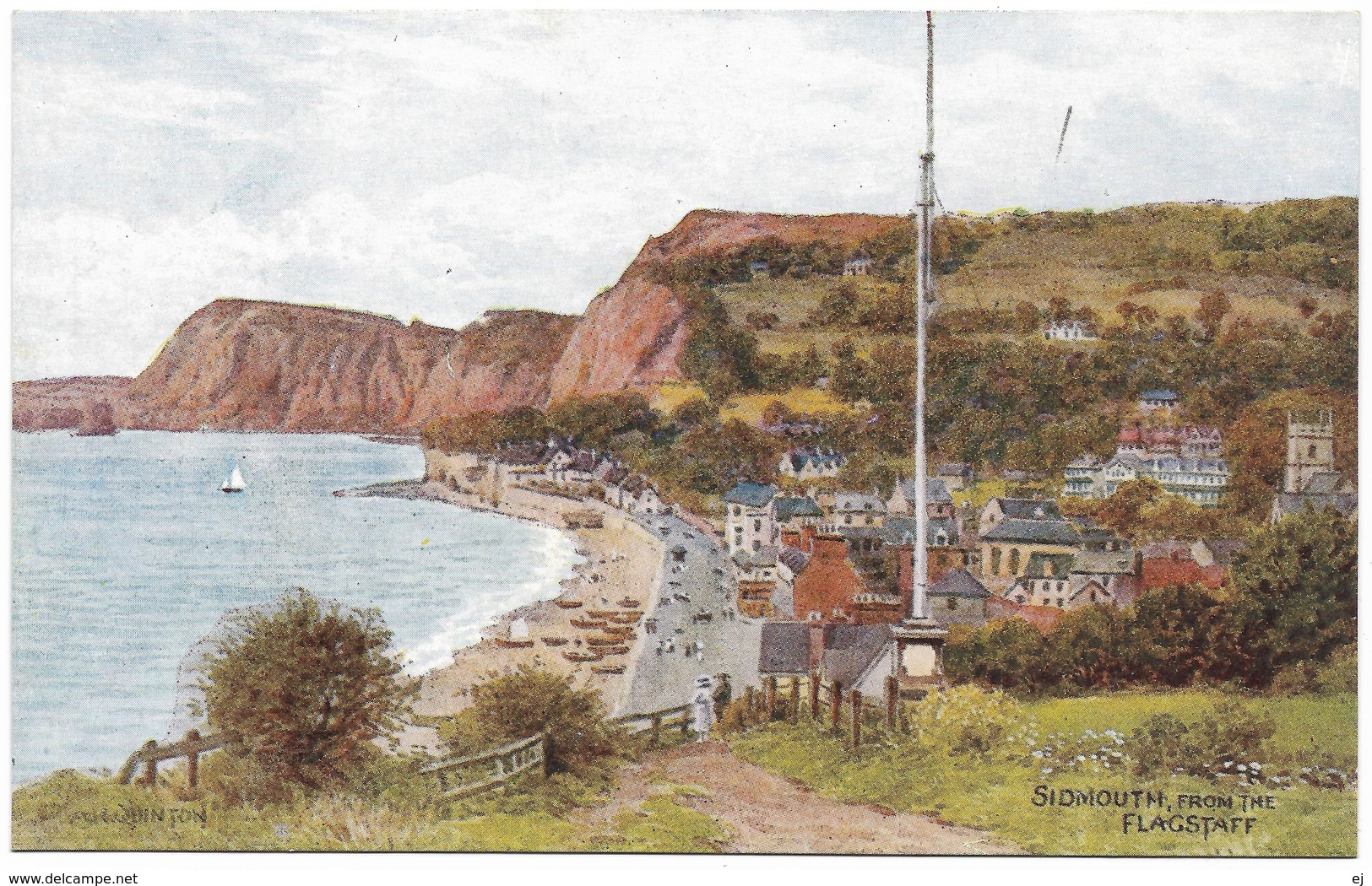 Sidmouth From The Flagstaff - A R Quinton - Salmon No 1798 - Unused C1920 - Quinton, AR