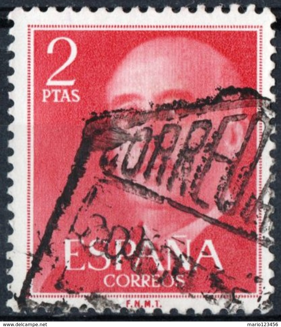 SPAGNA, SPAIN, ESPANA, ESPAGNE, COMMEMORATIVO, GENERALE FRANCO, 1955, USATI  YT 865   Scott 829 - Usati