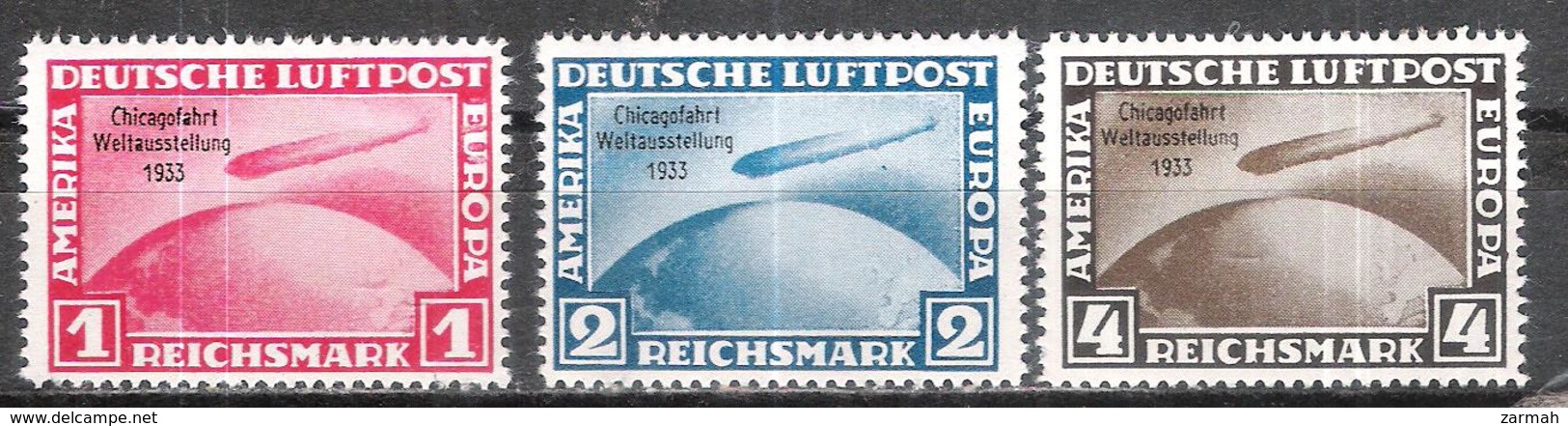 Reich Poste Aérienne N° 42A à 42C Neufs ** (anciennes Reproductions) - Airmail & Zeppelin