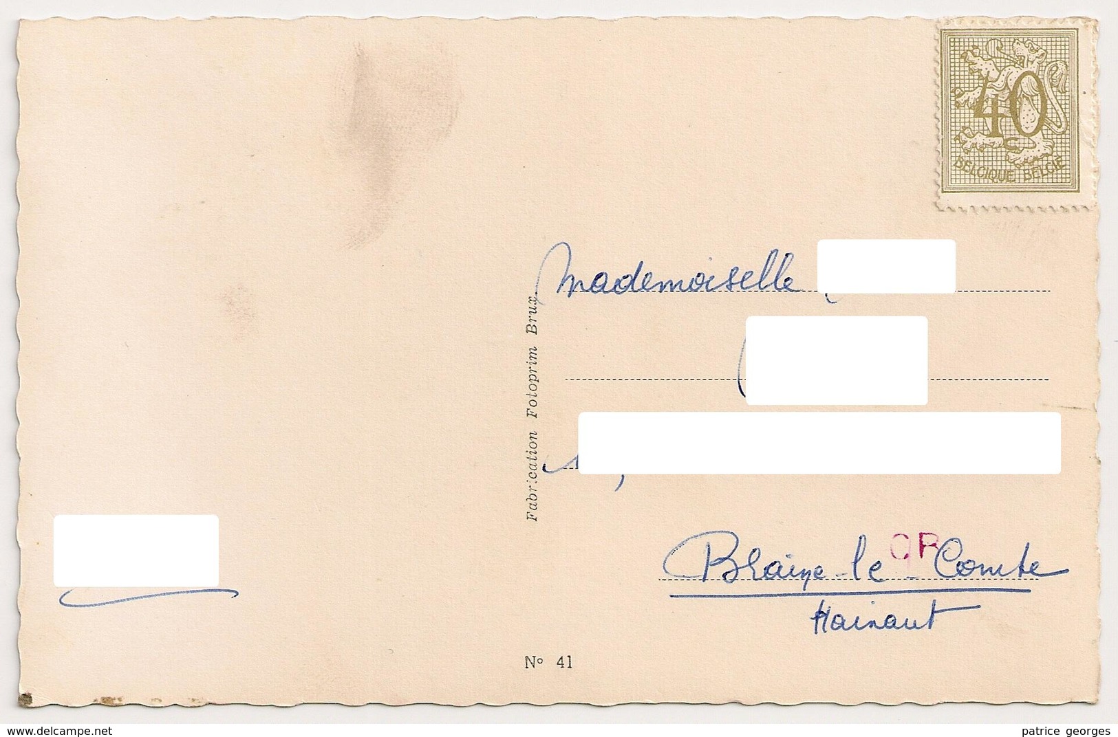 Blankenberge, BONJOUR De BLANKENBERGE 1959 - 40c Timbres - N° 41 Fabrication Fotoprim Brux. - Cpa/cpm - Blankenberge